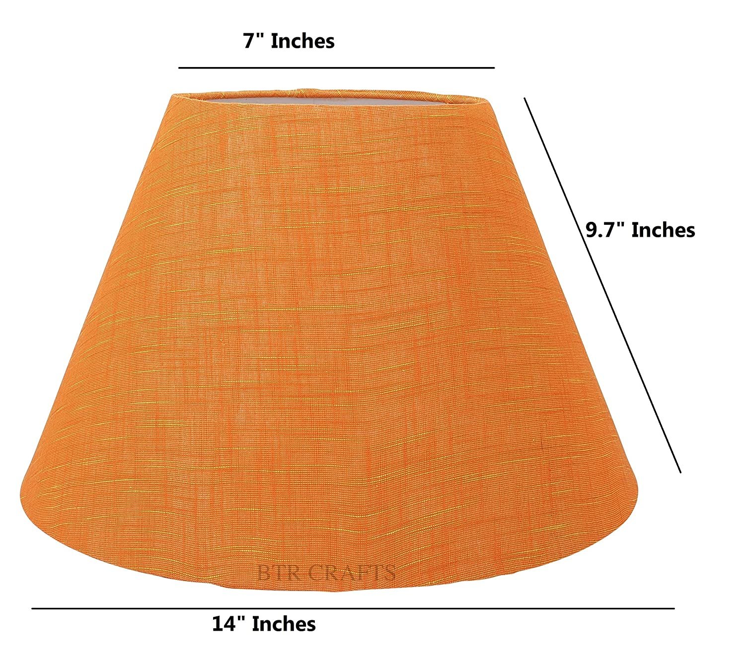 14 Inches Conical Lamp Shade, Suitable For Table and Floor Lamp(Orange Texture) - Image 3