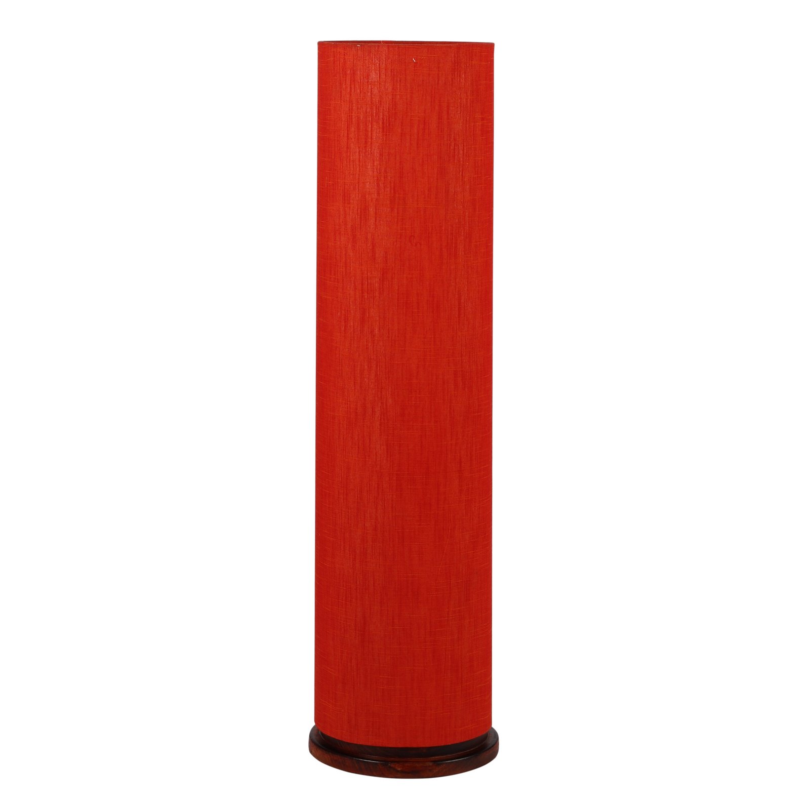 Wooden Base Cylinder Shape Corner Decorative Floor Lamp, Red Texture - Pack Of 1 - Image 7