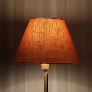 14 Inches Conical Lamp Shade, Suitable For Table and Floor Lamp(Orange Texture)