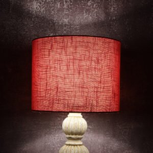 10 Inches Drum Lamp Shade, Suitable For Table and Floor Lamp(Red Texture)