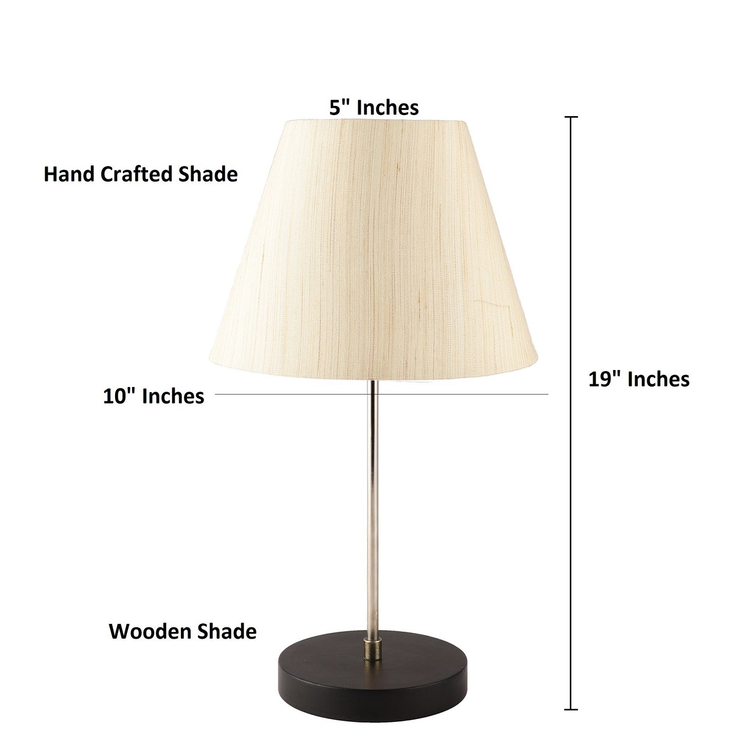 Minimalist Desk Lamp with Black Round Base – Soft Warm Lighting for Living Room & Study, Pack Of 1(Cream Texture) - Image 4