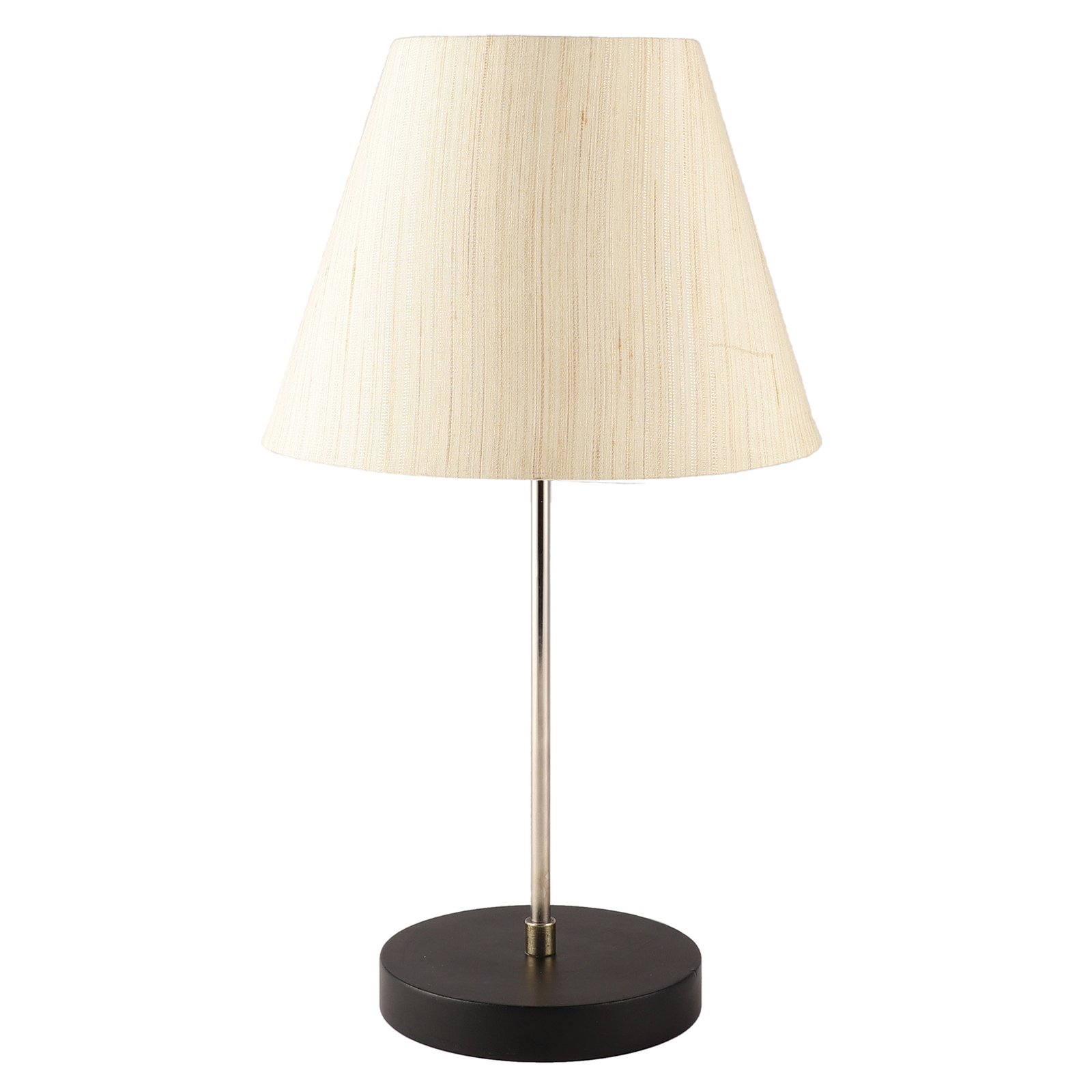 Minimalist Desk Lamp with Black Round Base – Soft Warm Lighting for Living Room & Study, Pack Of 1(Cream Texture) - Image 7