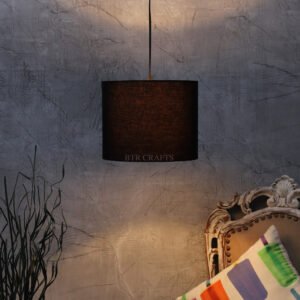 10 Inches Pendant/Hanging Ceiling Light Fixture, Black Drum Shade, for Bedroom, Kitchen, Living Room, Dining Table, Lobby, Kitchen, Silver/Black Canopy