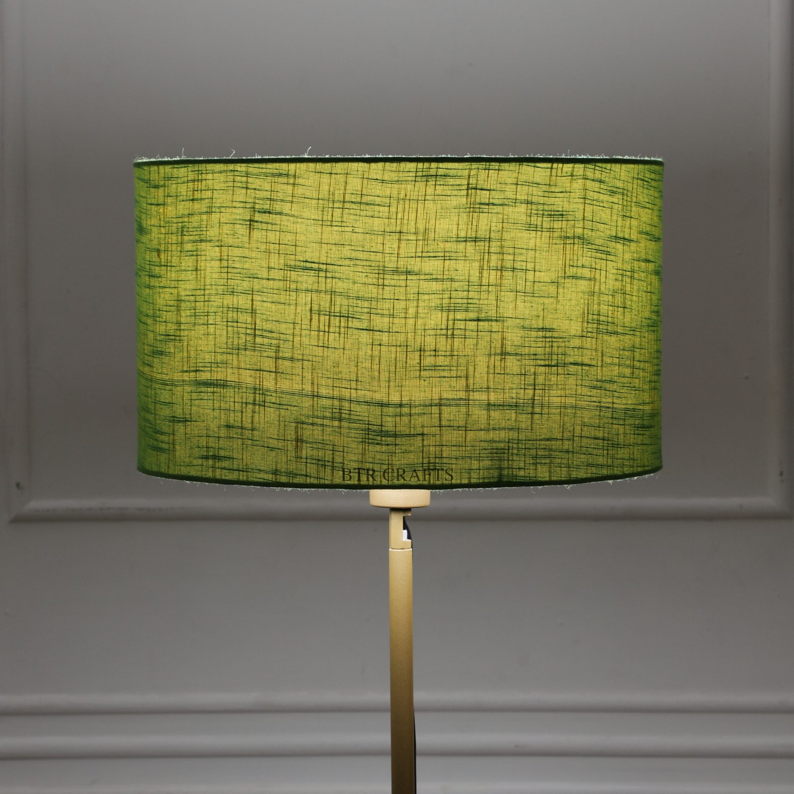 14 Inches Drum Lamp Shade, Suitable For Table and Floor Lamp(Green Texture)