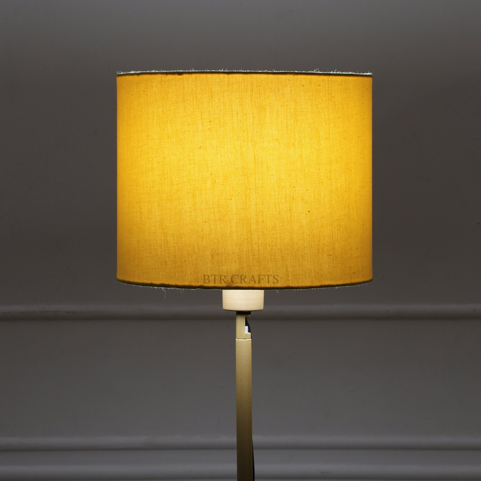 10 Inches Drum Lamp Shade, Suitable For Table and Floor Lamp(Dark yellow)
