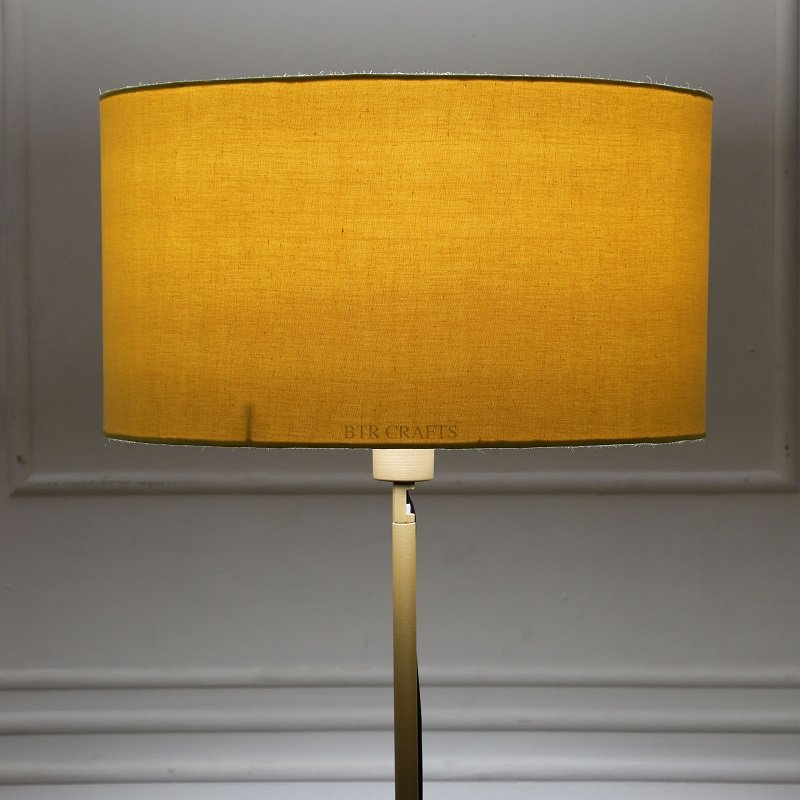 18 Inches Drum Lamp Shade, Suitable For Table and Floor Lamp(Dark Yellow)