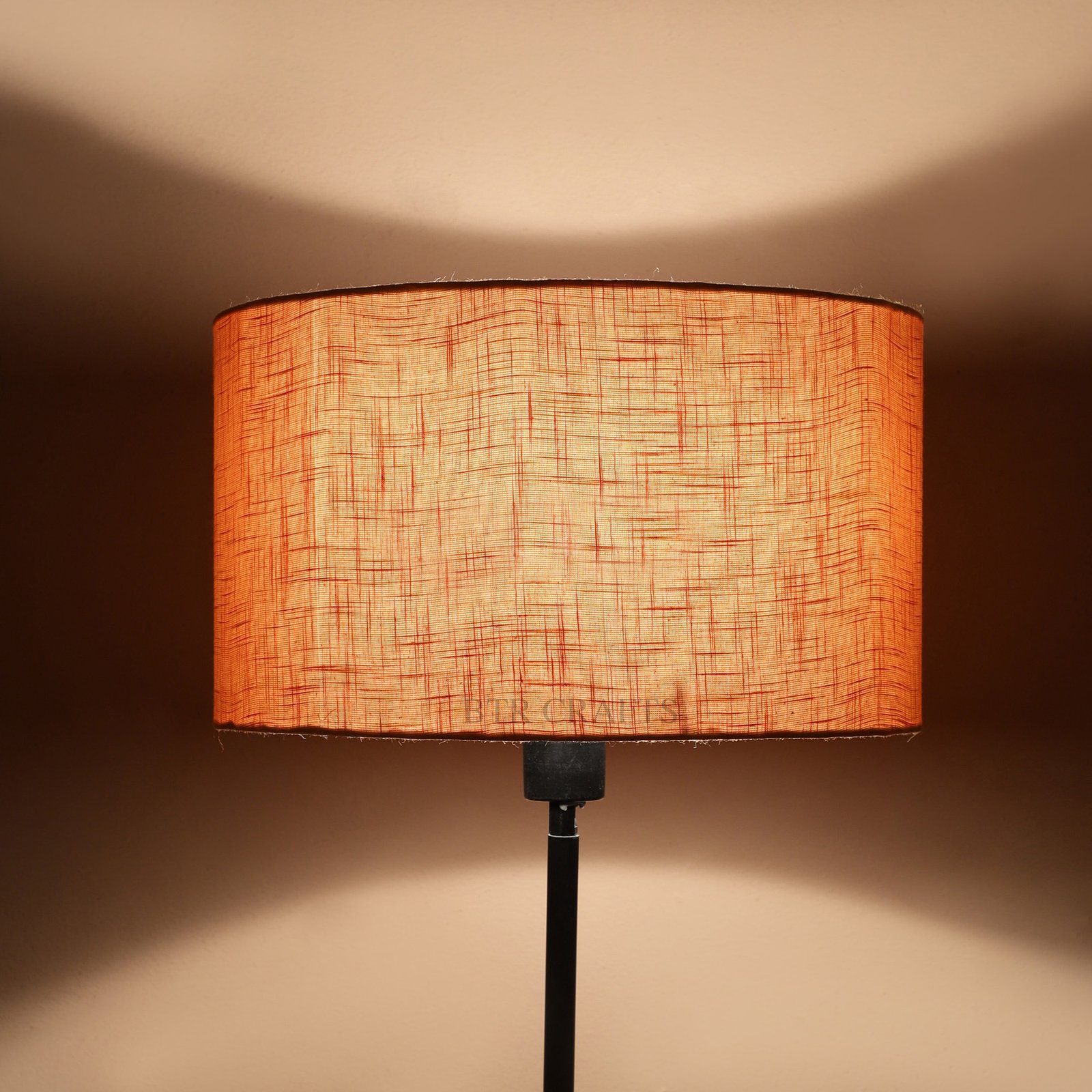 14 Inches Drum Lamp Shade, Suitable For Table and Floor Lamp(Orange Texture)