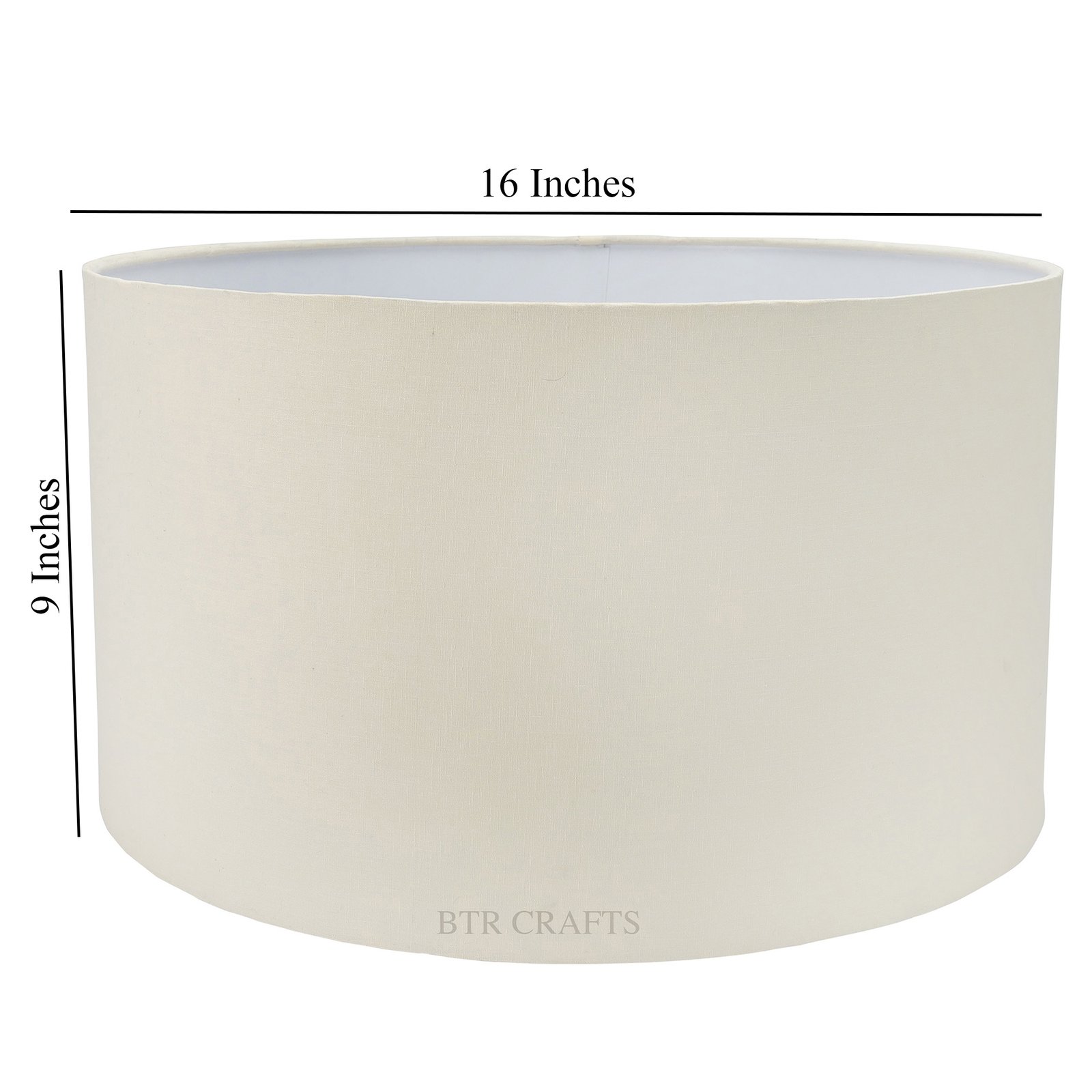 16 Inches Drum Lamp Shade, Suitable For Table and Floor Lamp(Cream) - Image 3