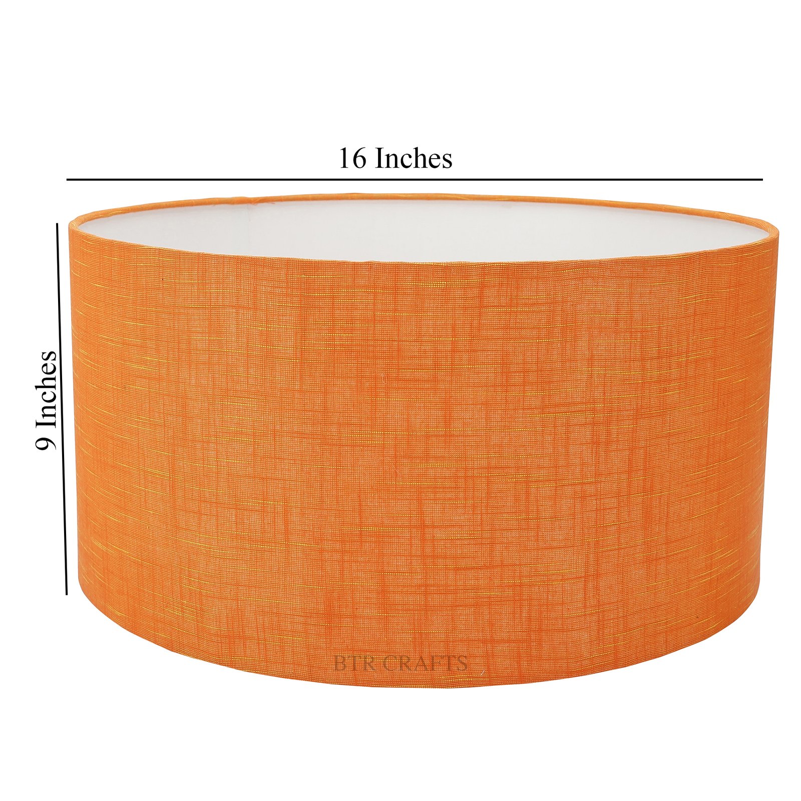 16 Inches Drum Lamp Shade, Suitable For Table and Floor Lamp(Orange Texture) - Image 3