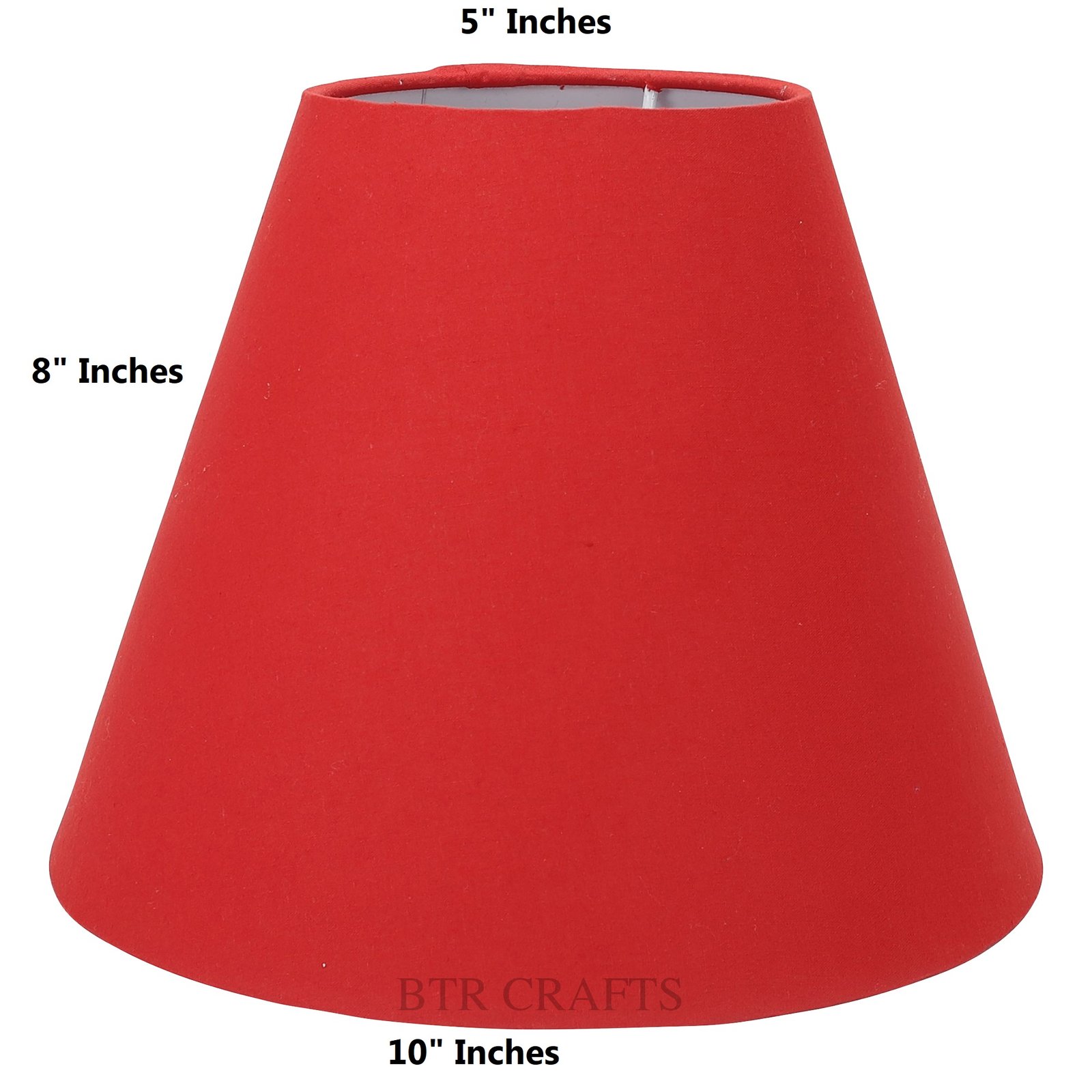 10 Inches Conical Lamp Shade, Suitable For Table and Floor Lamp(Red) - Image 3