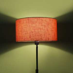16 Inches Drum Lamp Shade, Suitable For Table and Floor Lamp(Orange Texture)