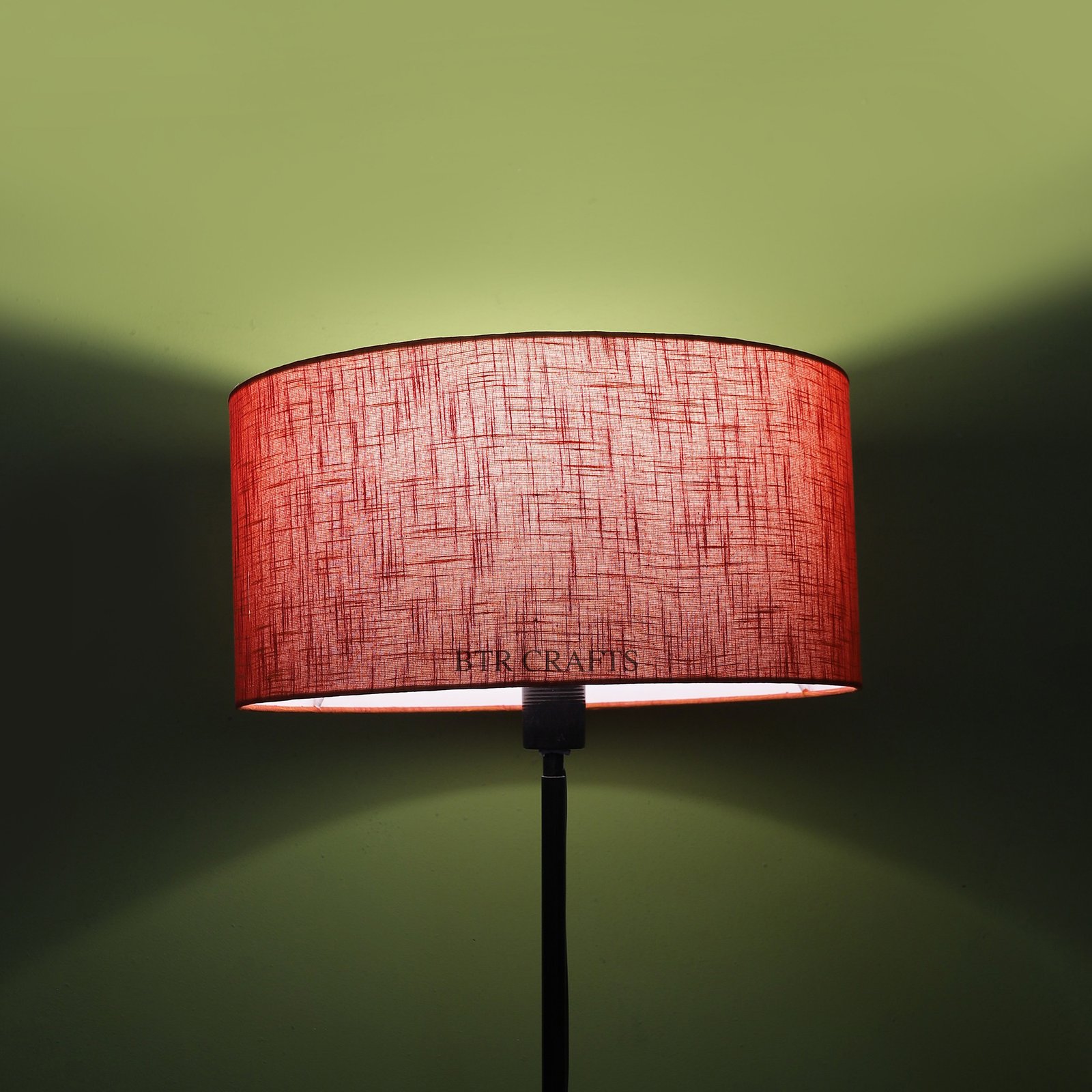 16 Inches Drum Lamp Shade, Suitable For Table and Floor Lamp(Red Texture)