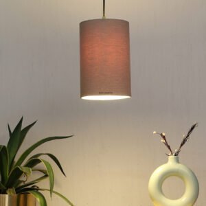 Cylinder Pendant/Hanging Ceiling Light Fixture Living Room, Dining Table, Lobby, Kitchen, Silver/Black Canopy