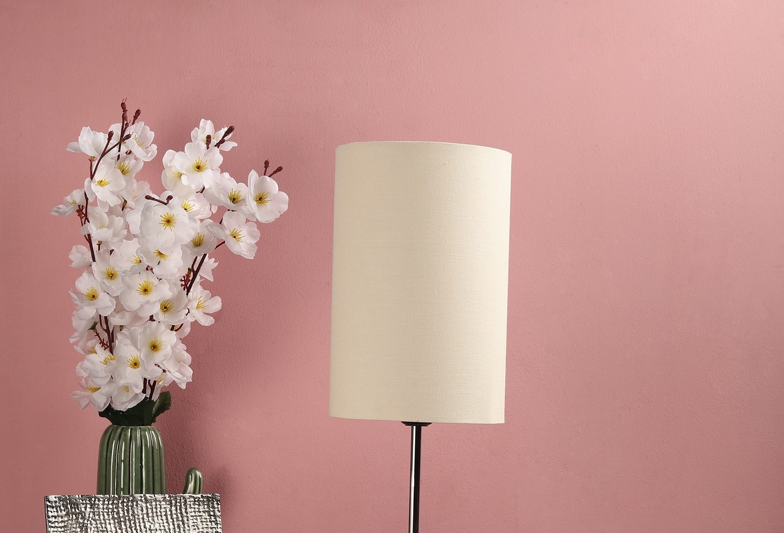 Cream Color Cylinder Lamp Shade Suitable For Table Lamp - Image 2