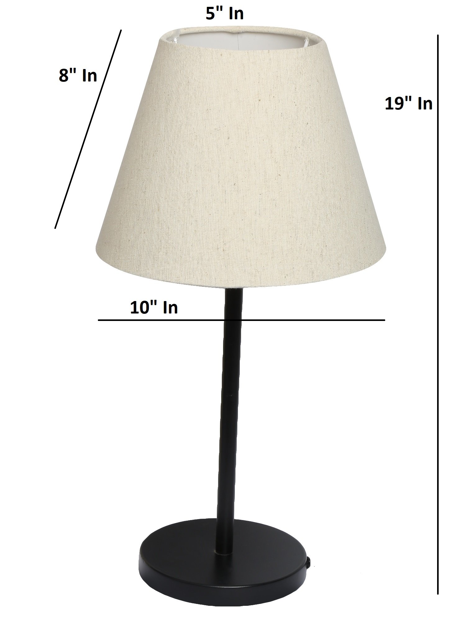 Slim Contemporary Night Lamp – Fabric Shade Accent Light for Home & Office, Pack Of 2(Flex) - Image 8