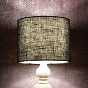 10 Inches Drum Lamp Shade, Suitable For Table and Floor Lamp(Black Jute)