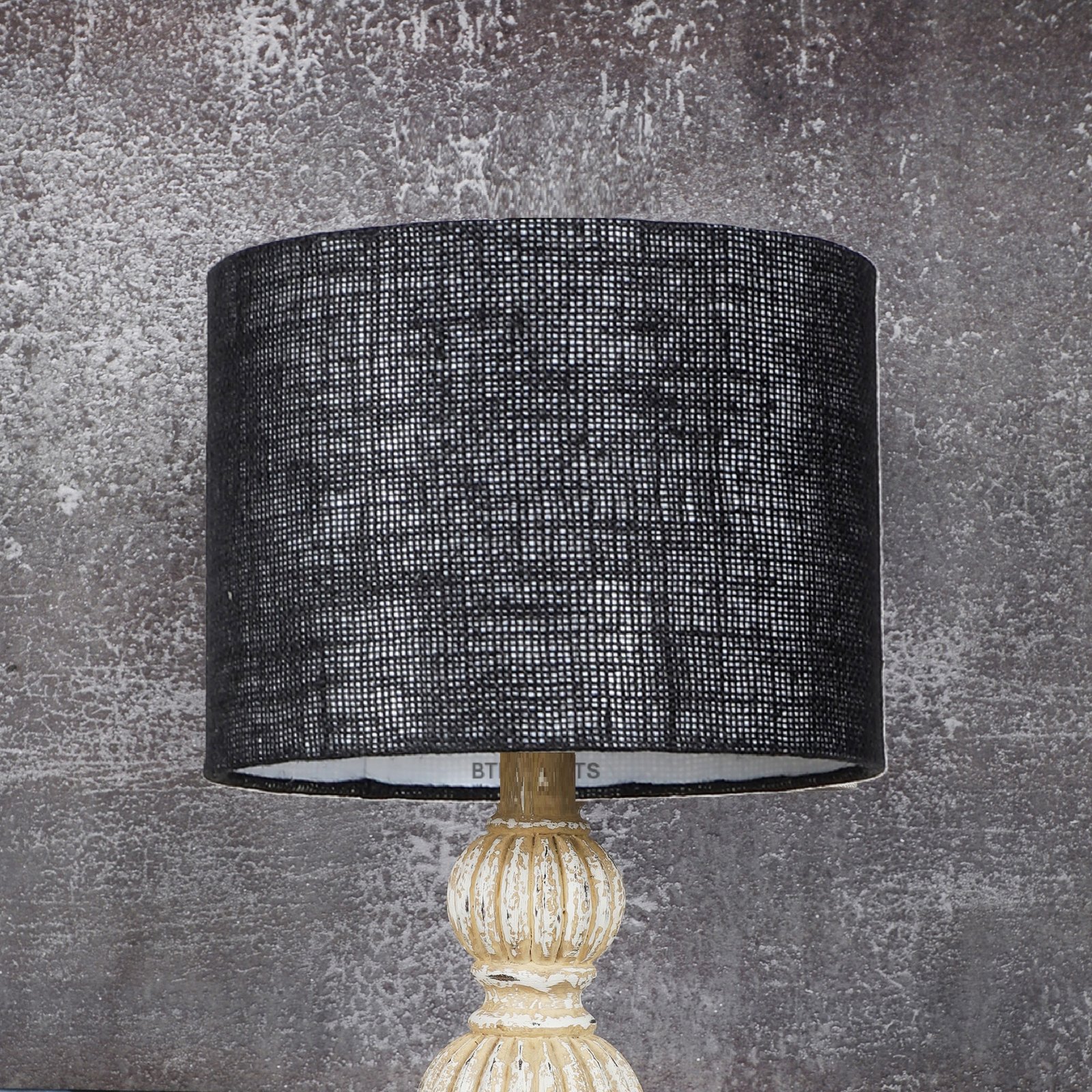10 Inches Drum Lamp Shade, Suitable For Table and Floor Lamp(Black Jute) - Image 2