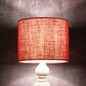 10 Inches Drum Lamp Shade, Suitable For Table and Floor Lamp(Red Jute)