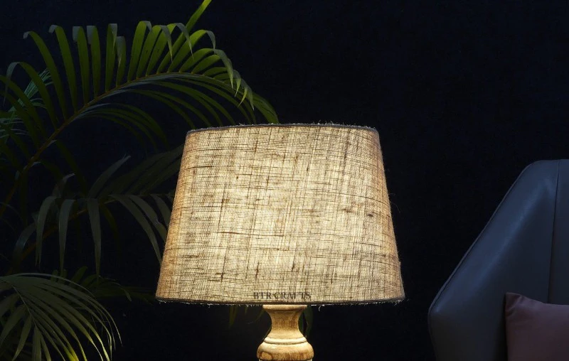 12 Inches Natural Jute Tapper Lamp Shade Suitable Table and Floor Lamp