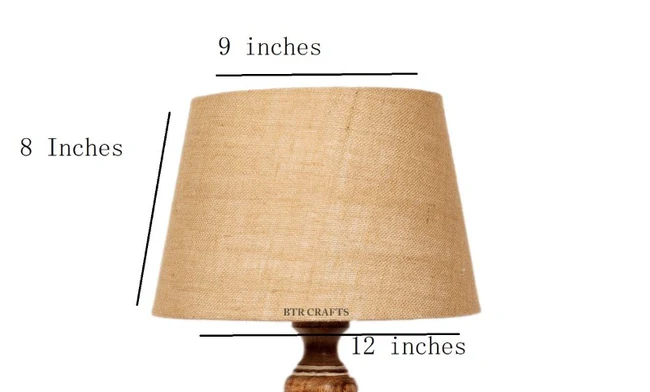 12 Inches Natural Jute Tapper Lamp Shade Suitable Table and Floor Lamp - Image 3