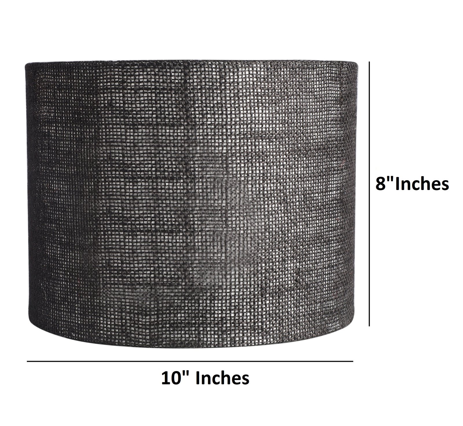 10 Inches Drum Lamp Shade, Suitable For Table and Floor Lamp(Black Jute) - Image 3