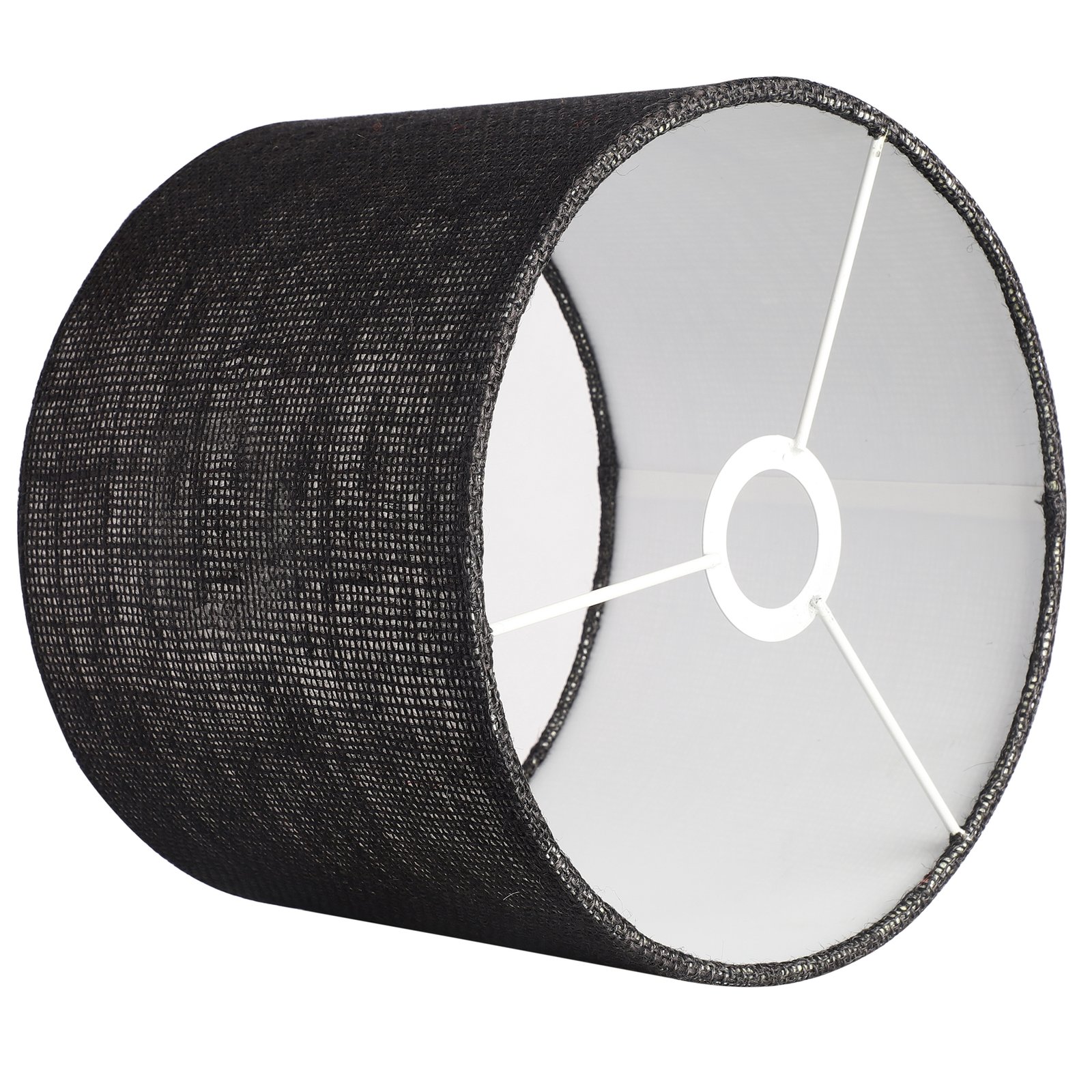 10 Inches Drum Lamp Shade, Suitable For Table and Floor Lamp(Black Jute) - Image 4