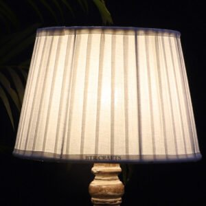 12 Inches Plated White Tapper Lamp Shade Suitable Table and Floor Lamp