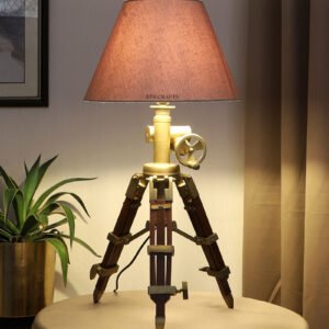 Vintage Tripod Table Lamp, Adjustable Stand, Rustic Vintage Modern Design Standing Lamp For Bedroom, Dining And Living Room