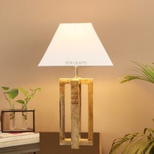 Wooden Cross Table Lamp Suitable For Bedroom Office And Living Room, Pack Of 1(Complete Set)