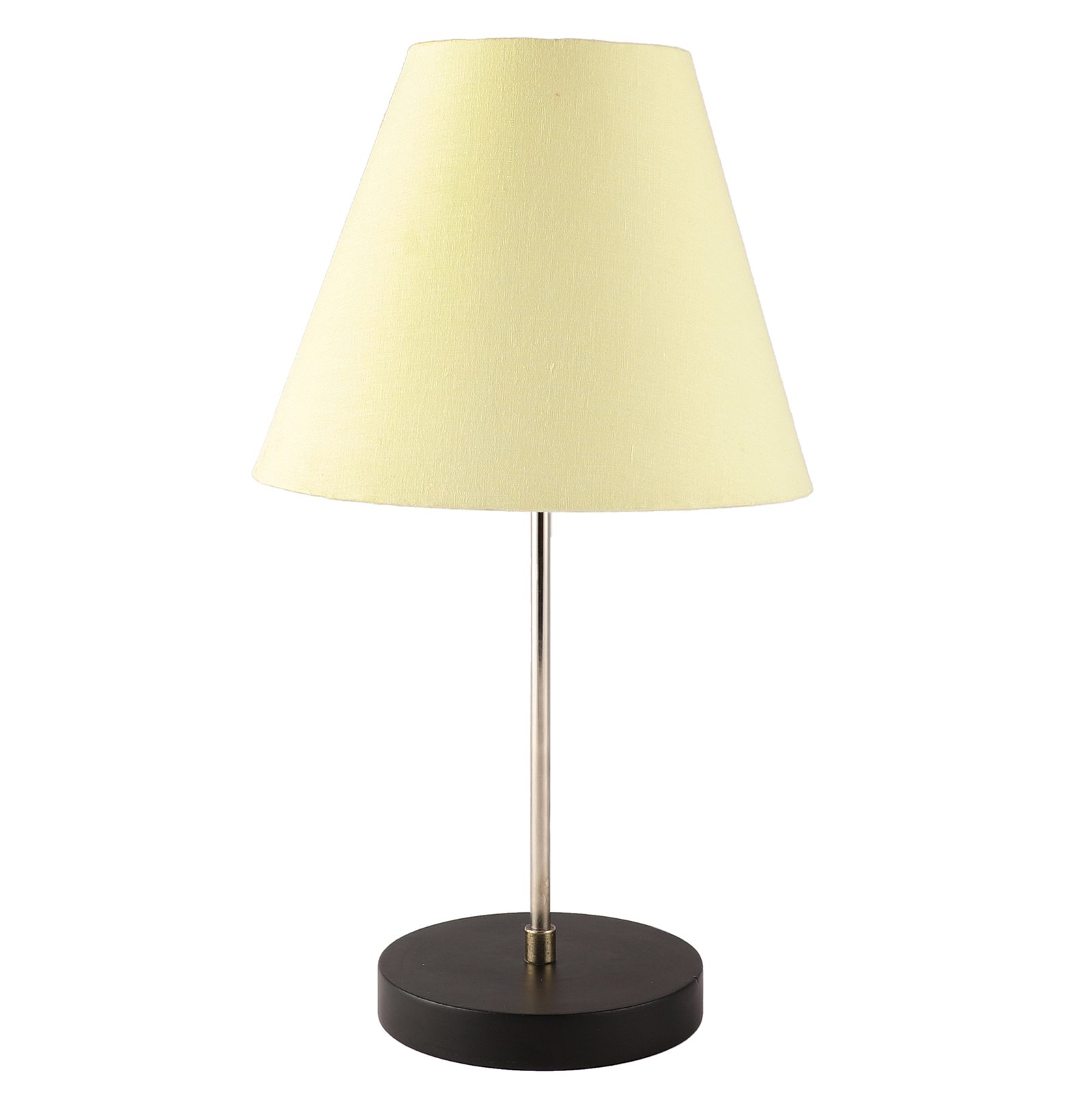 Minimalist Desk Lamp with Black Round Base – Soft Warm Lighting for Living Room & Study, Pack Of 1(Pale Yellow) - Image 9