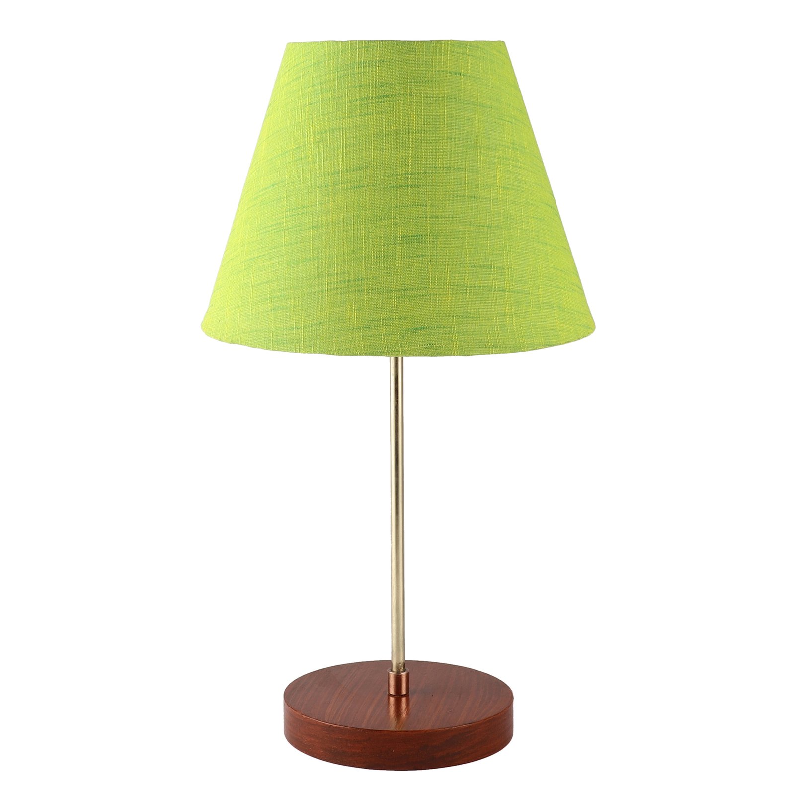 Decorative Brown Table Lamp with Conical Shade – Stylish Bedside & Reading Lamp for Home Décor(Green Texture) - Image 4