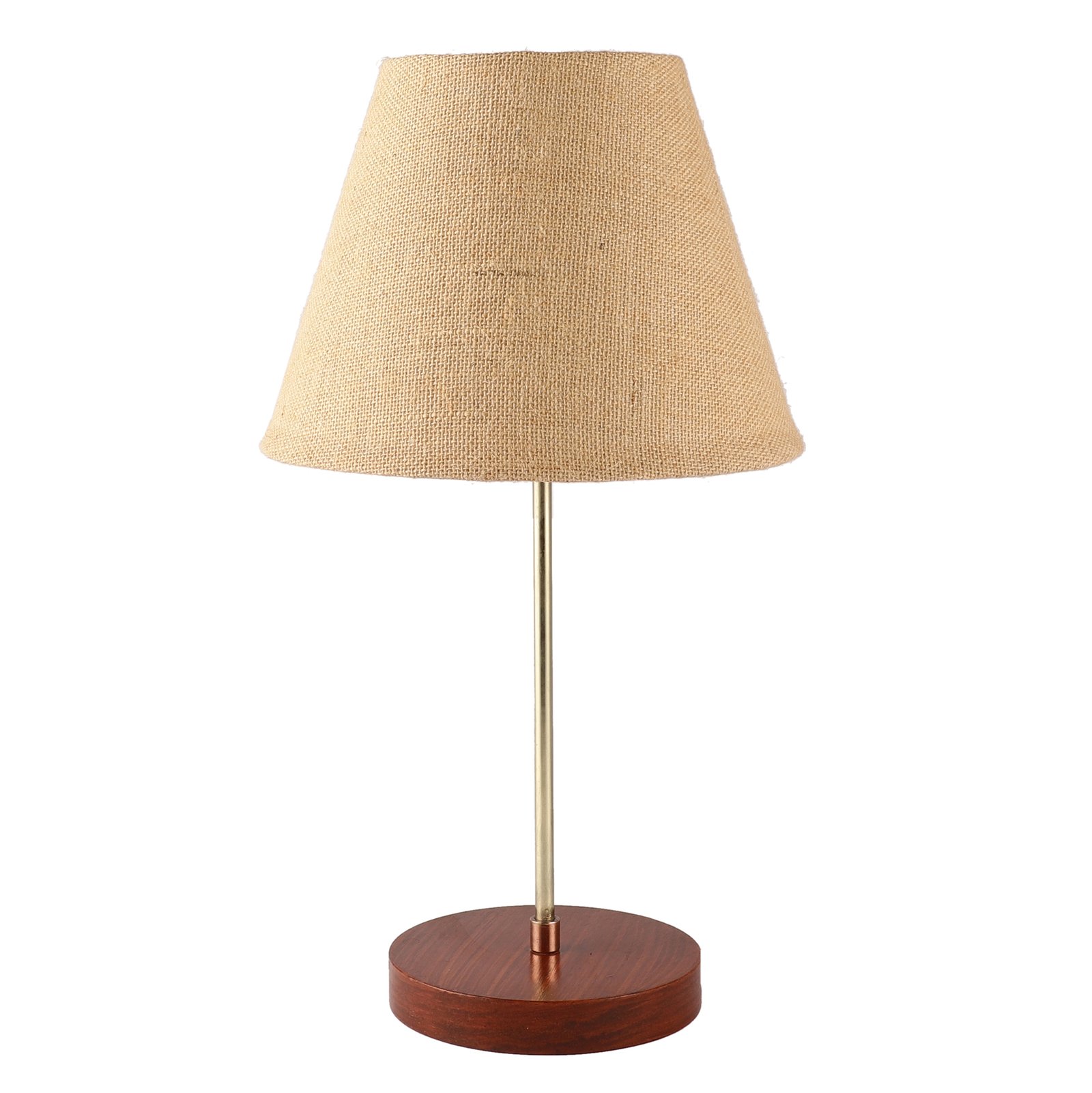 Decorative Brown Table Lamp with Conical Shade – Stylish Bedside & Reading Lamp for Home Décor(Natural Jute) - Image 4