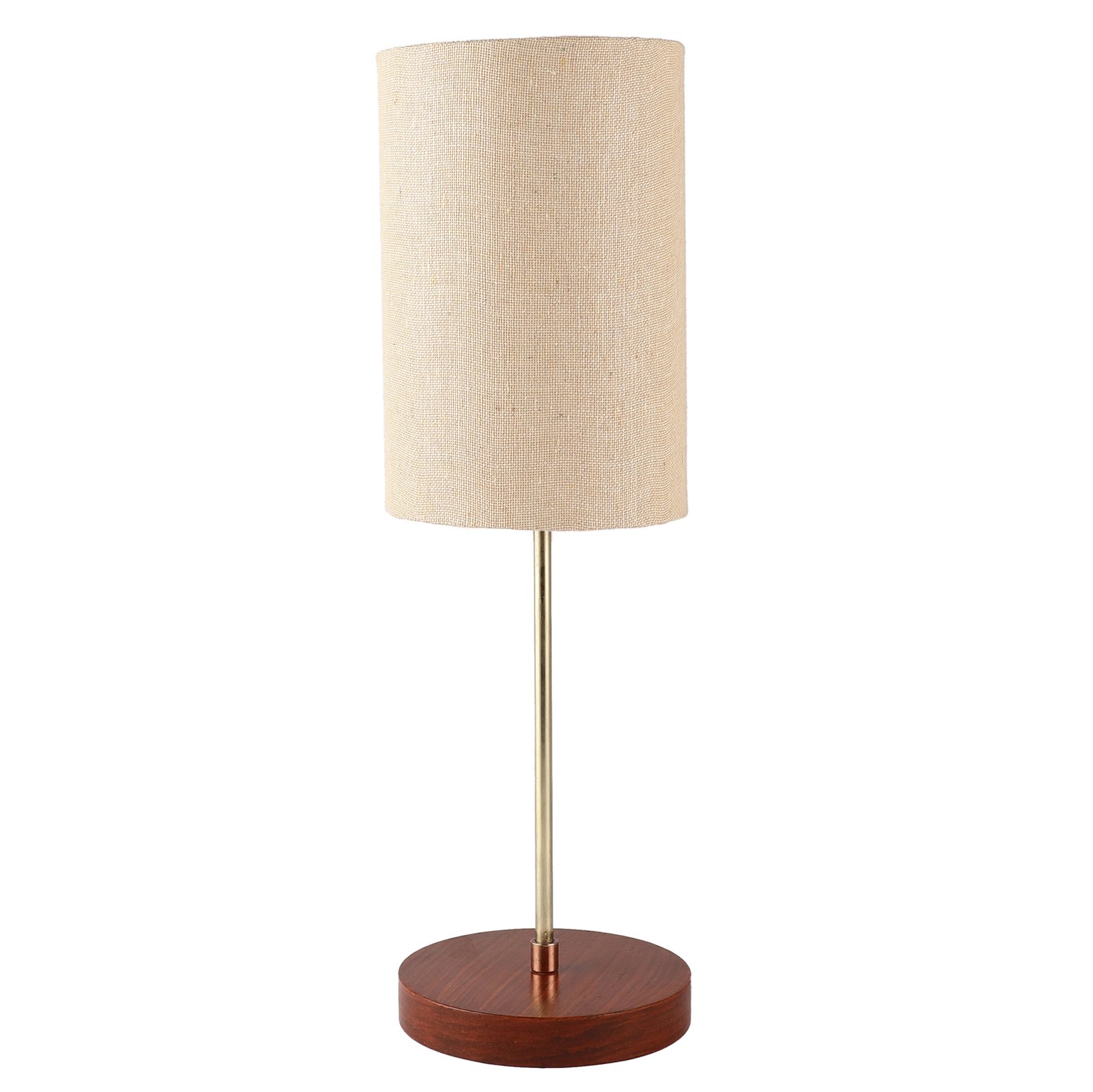 Decorative Brown Table Lamp with Cylinder Shade – Stylish Bedside & Reading Lamp for Home Décor(Premium Jute) - Image 4