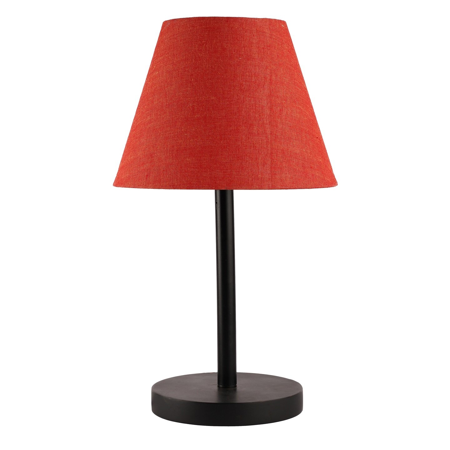 Black Bedside Lamp with Fabric Shade Minimalist Lamp for Bedroom, Living Room & Office – Warm Ambient Nightstand Light (Red Texture) - Image 7