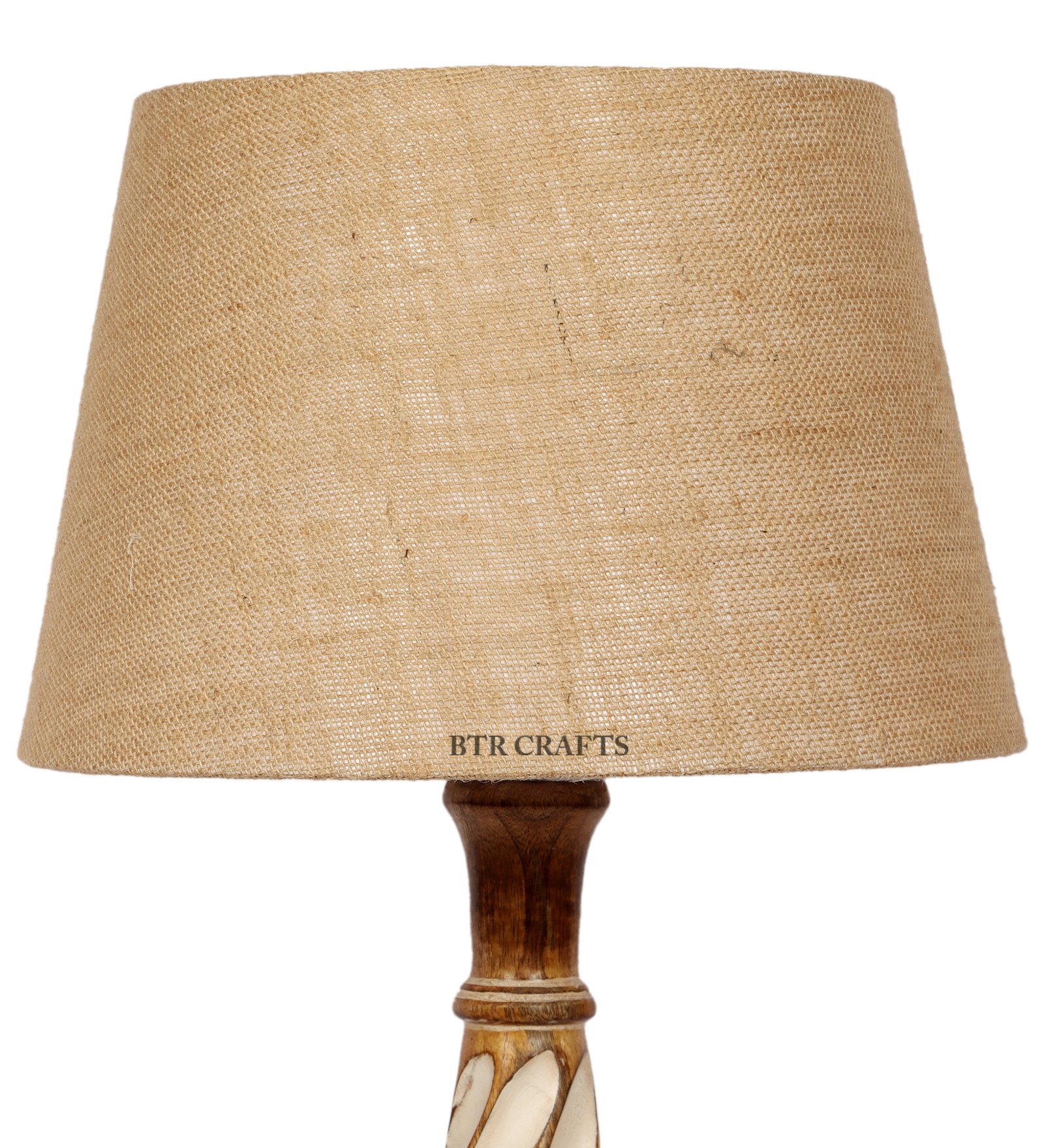 BTR CRAFTS Twister Wooden Natural Jute Table Lamp (Bulb Not Included) - Image 6