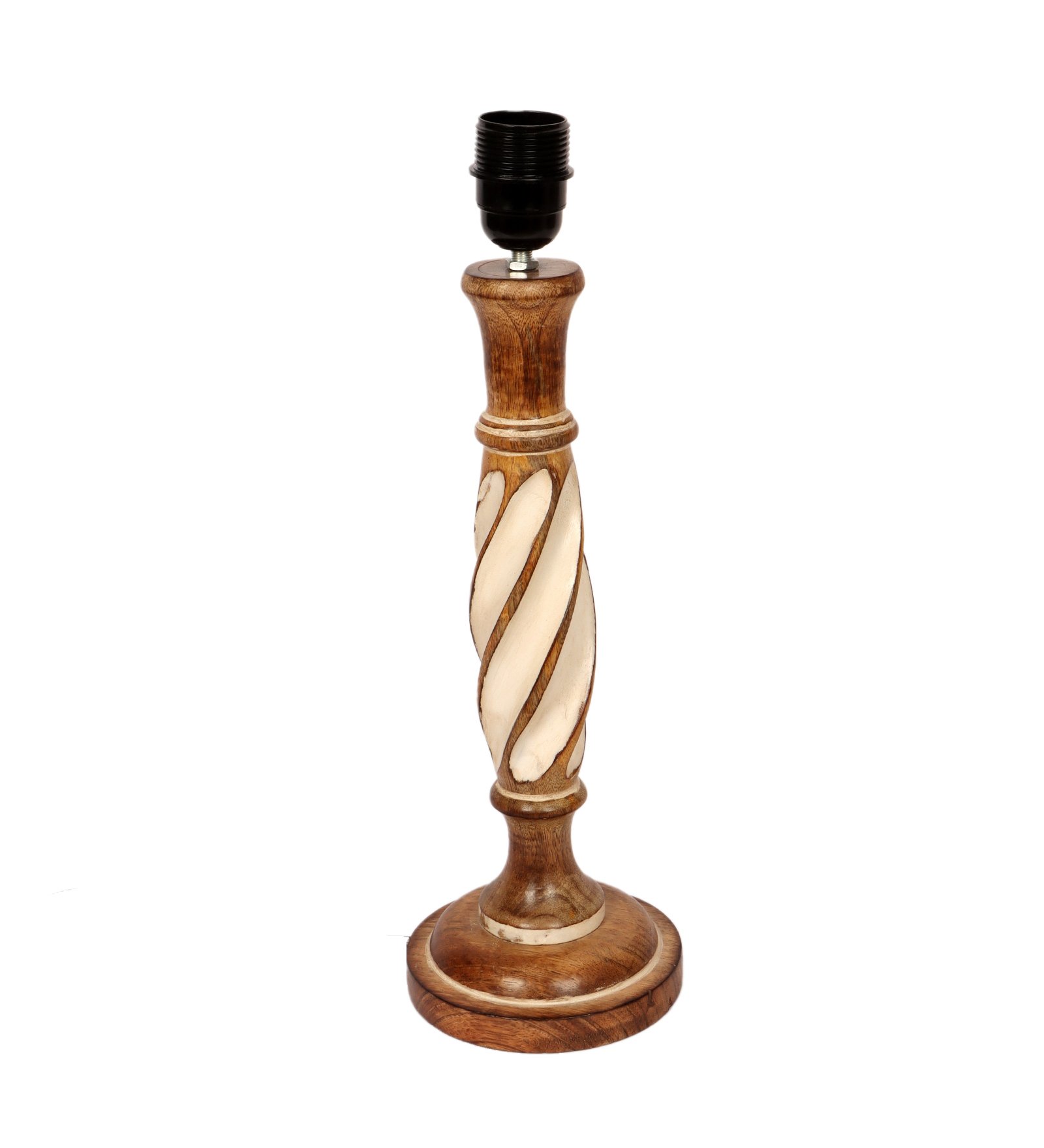 BTR CRAFTS Twister Wooden Natural Jute Table Lamp (Bulb Not Included) - Image 7