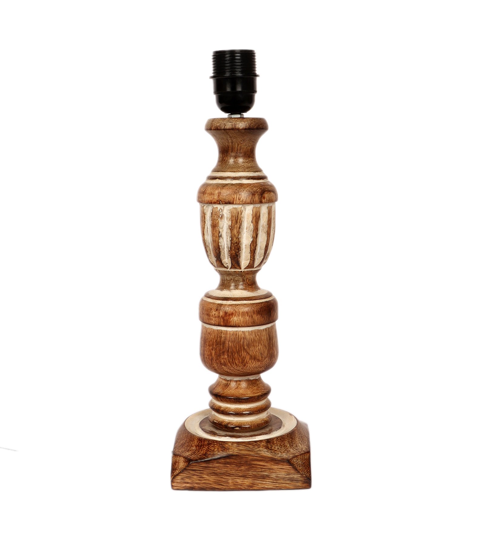 Rustic Wooden Table Lamp Suitable For Bedroom Office And Living Room, Pack Of 1(Complete Set) - Image 7