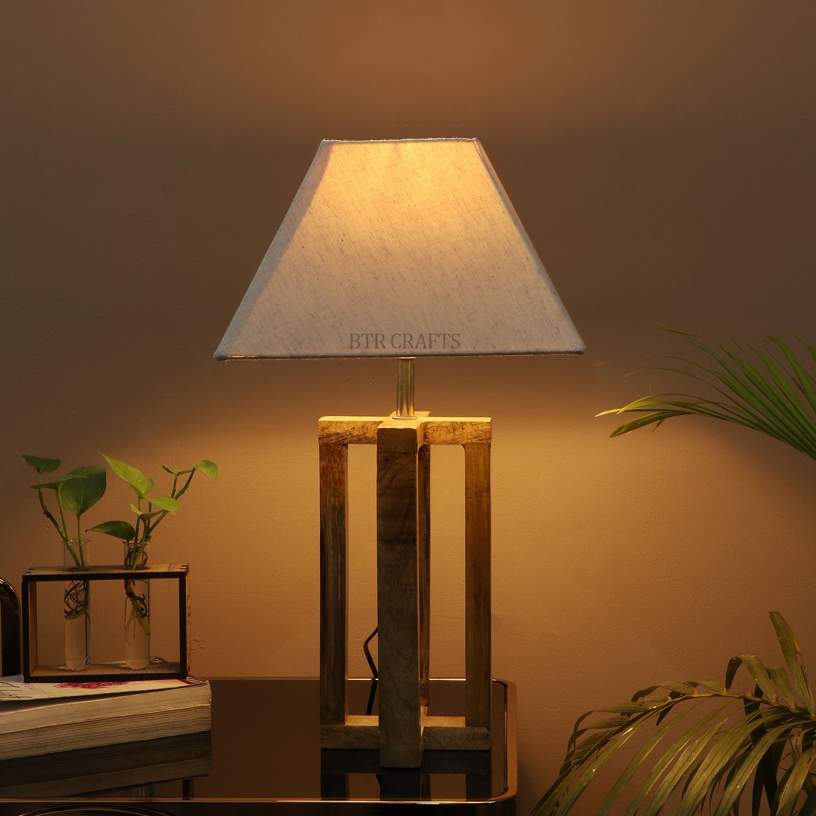 Cross Table Lamp Suitable For Bedroom Office And Living Room, Pack Of 1(Complete Set)