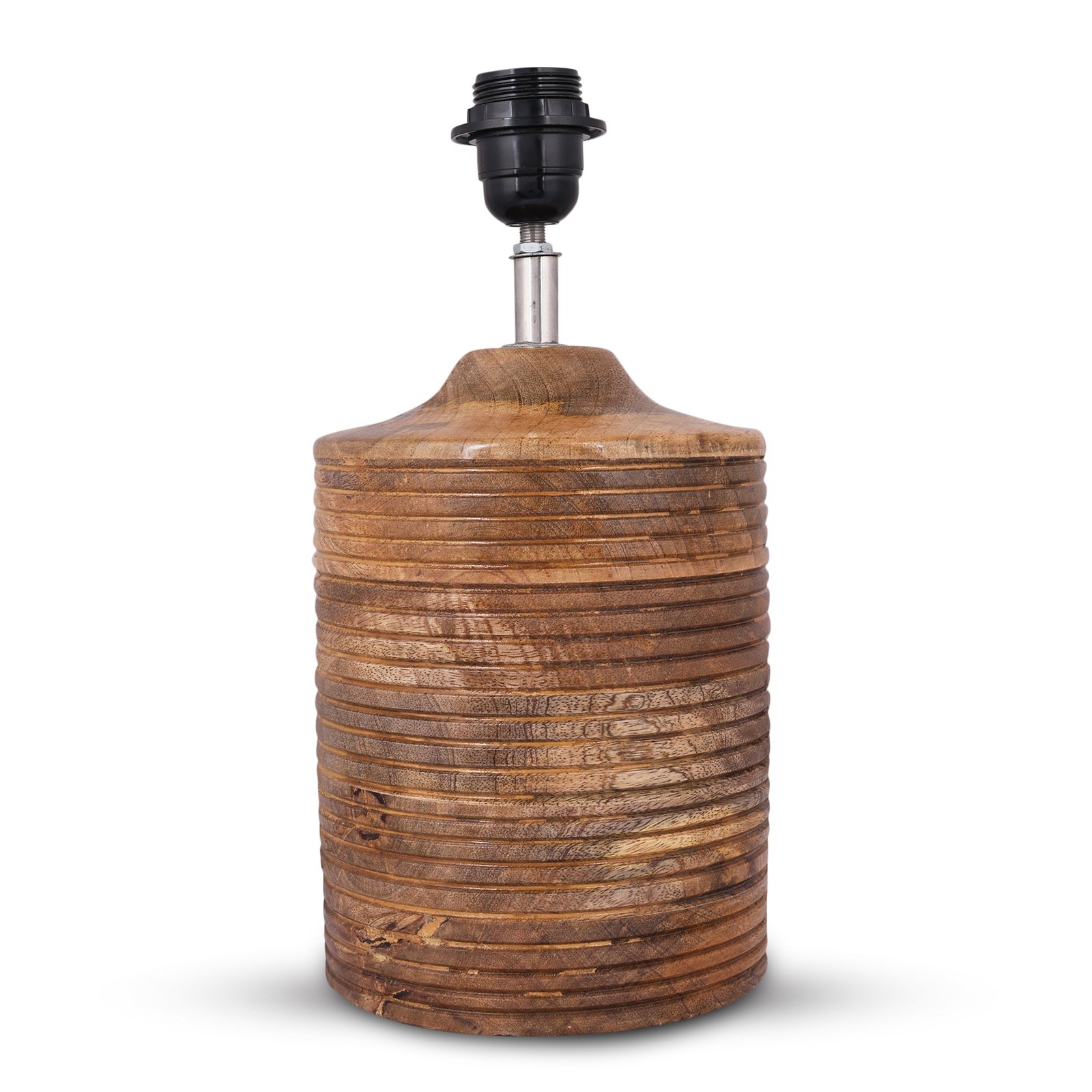 Coffee Brown Ribbed Circle Table Lamp, Side lamp for Bedroom, Dinning, Balcony, Office, Hotels & Home Decoration(ORANGE) - Image 4