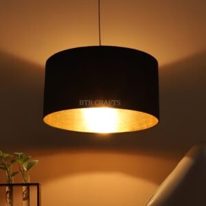 16 Inches Drum Lamp Shade, Suitable For Table and Floor Lamp (INNER GOLD)