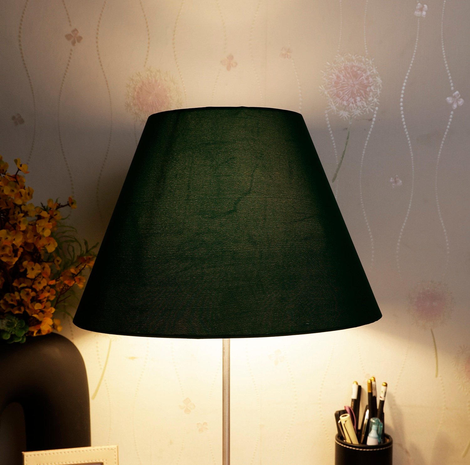 10 Inches Conical Lamp Shade, Suitable For Table and Floor Lamp(Green)