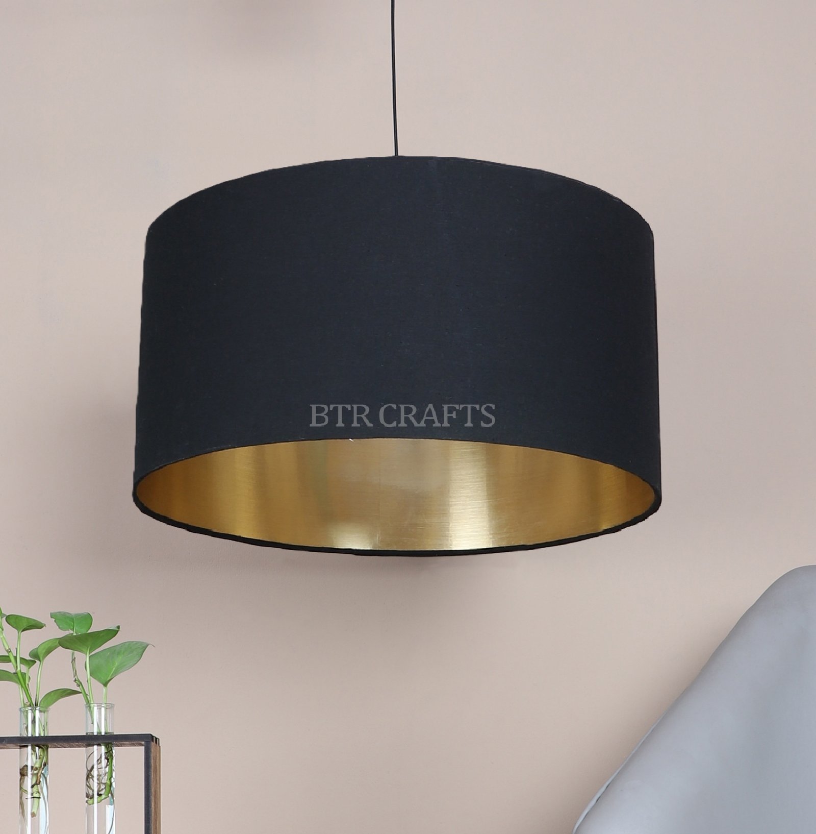 18 Inches Drum Lamp Shade, Suitable For Table and Floor Lamp(INNER GOLD) - Image 2