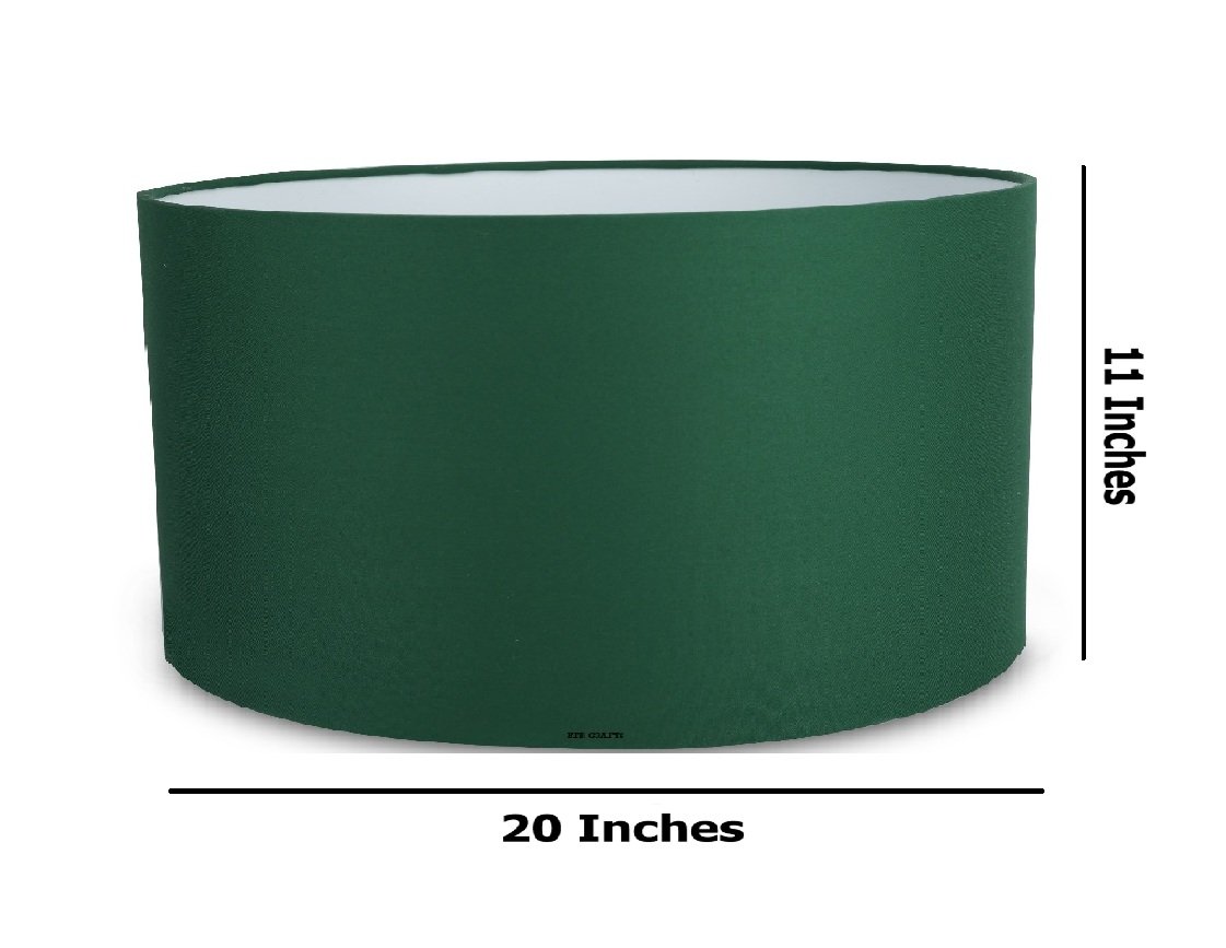 20 Inches Drum Lamp Shade, Suitable For Table and Floor Lamp(Dark Green) - Image 3