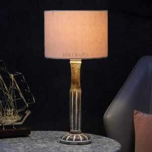 Vintage Wooden Table Lamp Suitable For Bedroom Office And Living Room, Pack Of 1(Complete Set)