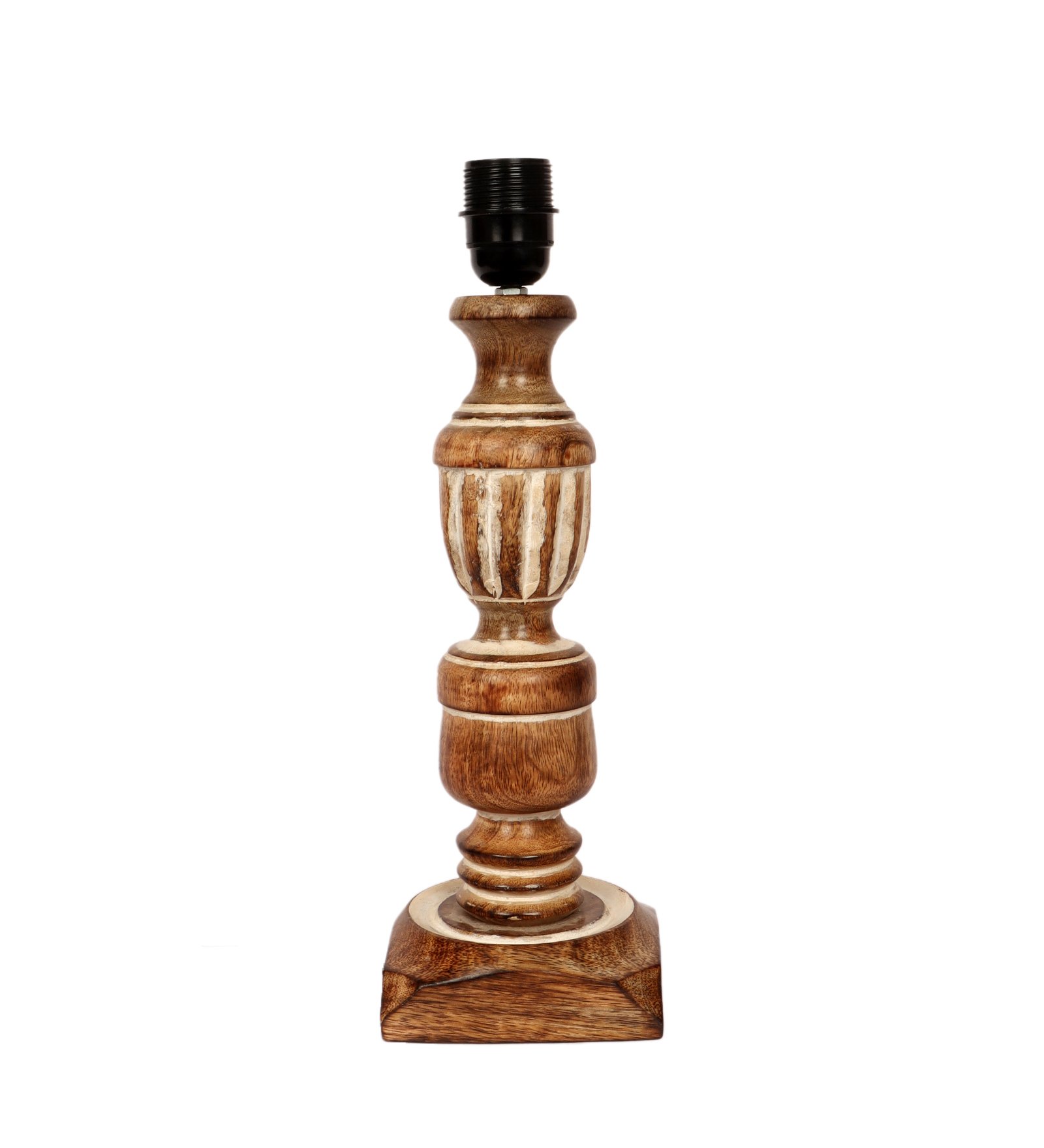Rustic Wooden Table Lamp Suitable For Bedroom Office And Living Room, Pack Of 1(Complete Set) - Image 4