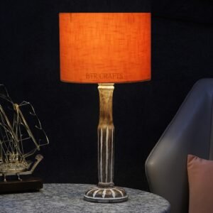 Vintage Wooden Table Lamp Suitable For Bedroom Office And Living Room, Pack Of 1(Complete Set)