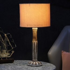 Vintage Wooden Table Lamp Suitable For Bedroom Office And Living Room, Pack Of 1(Complete Set)