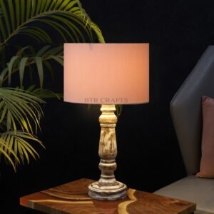 Retro Wooden Table Lamp Suitable For Bedroom Office And Living Room, Pack Of 1(Complete Set)