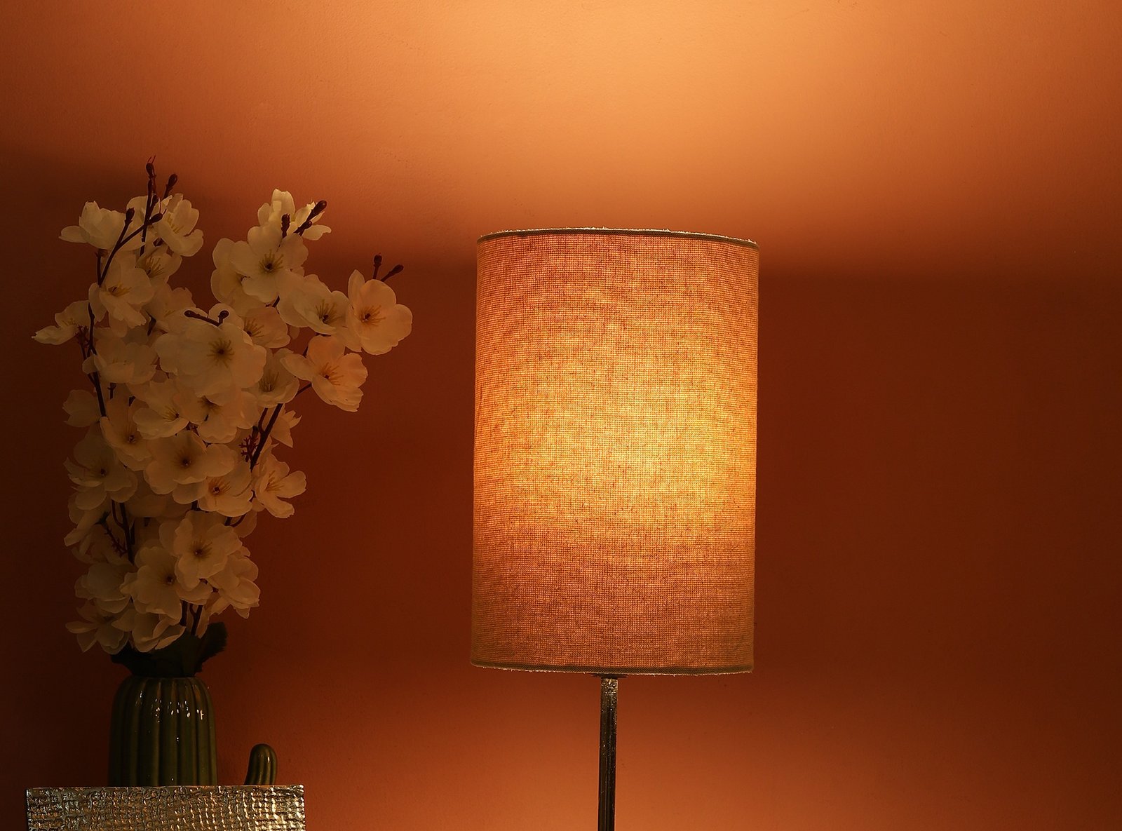Beige Color Cylinder Lamp Shade Suitable For Table Lamp