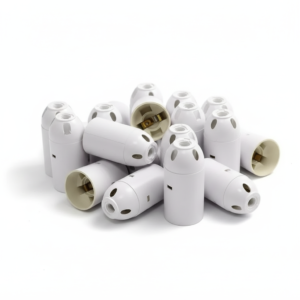 E14 Lamp Holder Socket, Plastic Small Screw Bulb Holder | Durable Light Socket for Table Lamp, Wall Light, Pendant & DIY Lighting (Pack of 50)